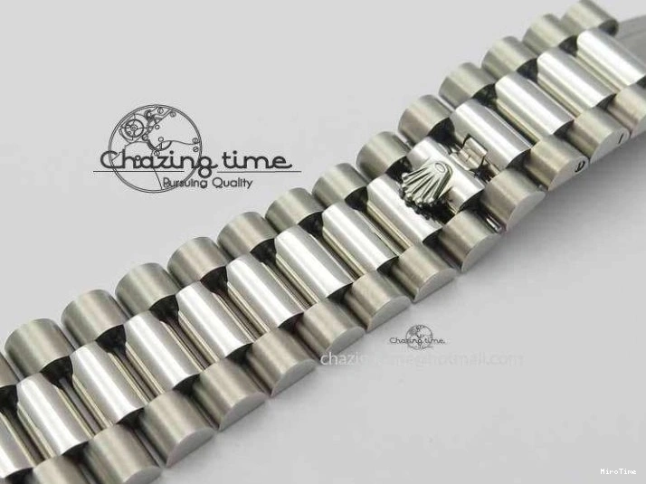 MiroTime 0423 Unisex Day Date 40mm SS BP Maker Best Edition Silver Dial Diamond Markers On SS Bracelet ETA 3690